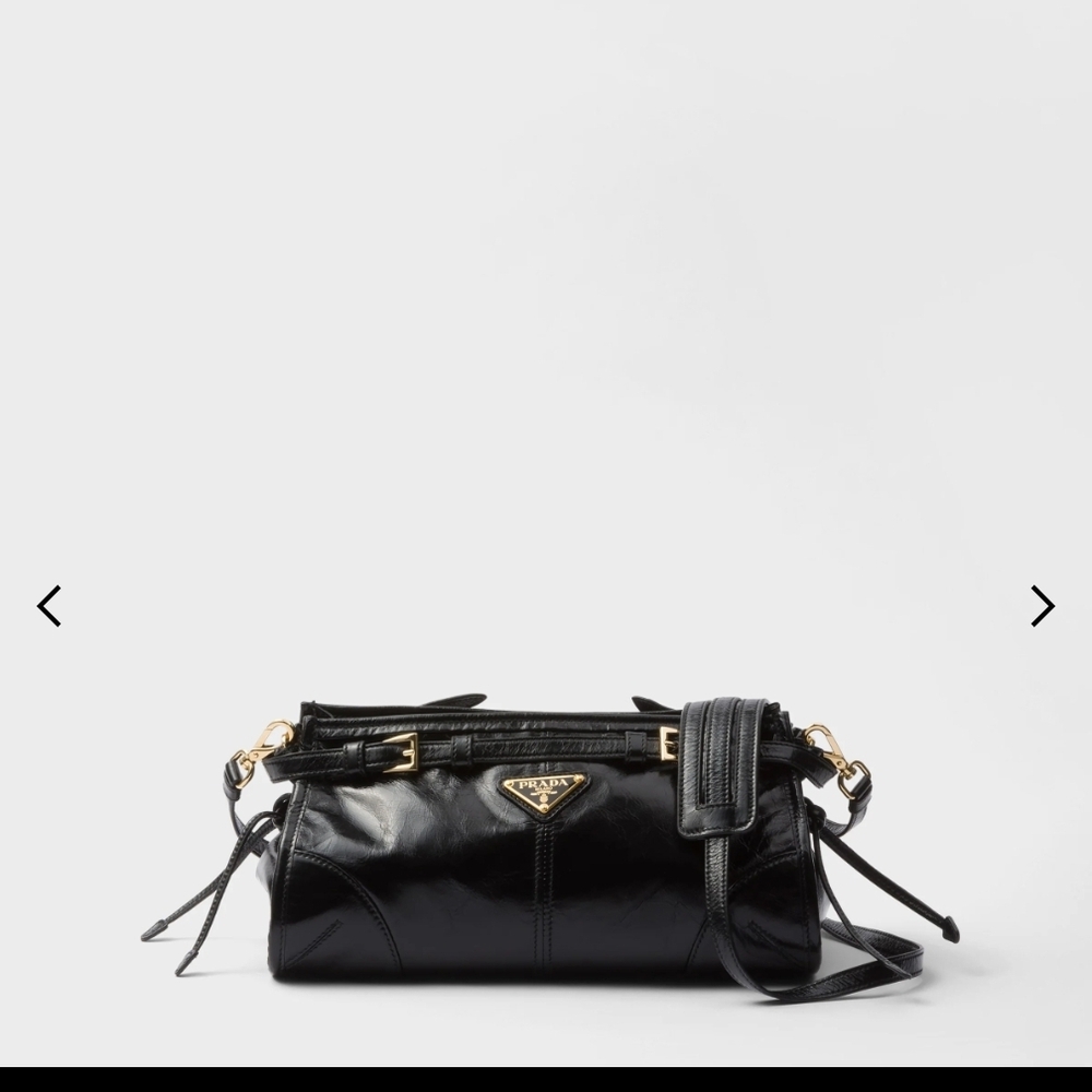Prada Black Crossbody Bag with Gold Accents